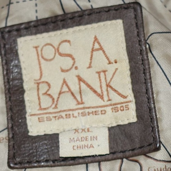 Jos. A. Bank Brown Leather Full Zip Jacket Size XXL - Picture 10 of 11